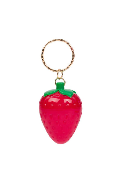 Sweet & Juicy Strawberry Lip Balm Keychain