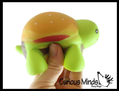 Turtle Burger Squishy Squeeze Stress Ball Soft Doh Filling