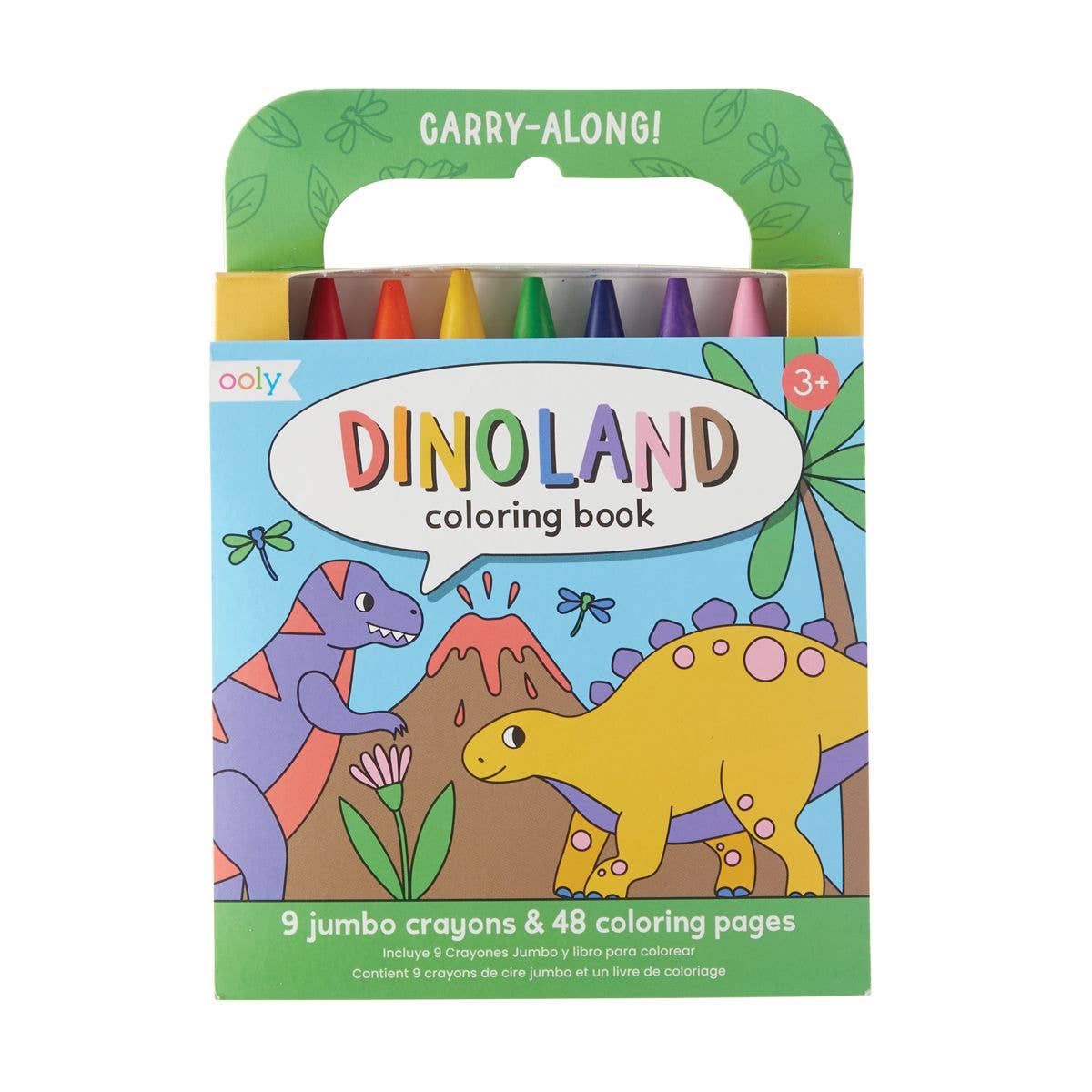 Dinoland - Carry-Along: Coloring Book Set - (10 PC Set)