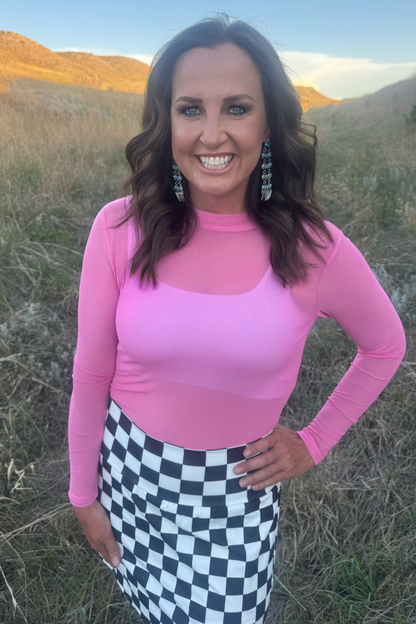 Meshed Out Light Pink Top