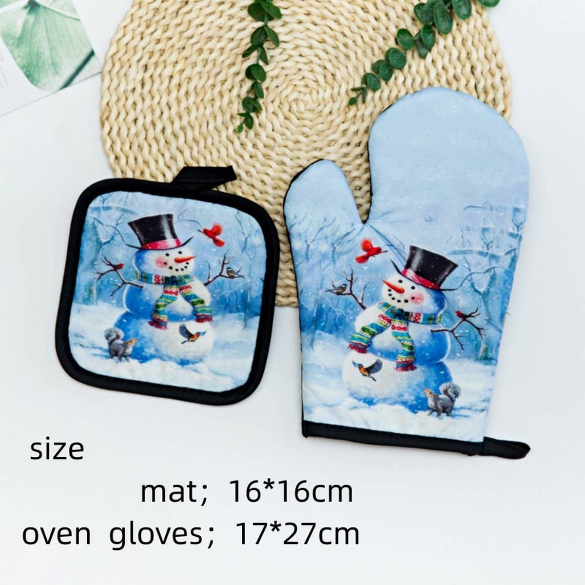 Christmas Oven Mitt & Pot Holder Set