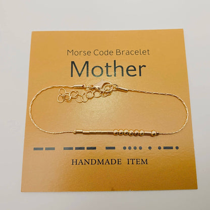 HOPE Handmade Golden Morse Code Bracelet: