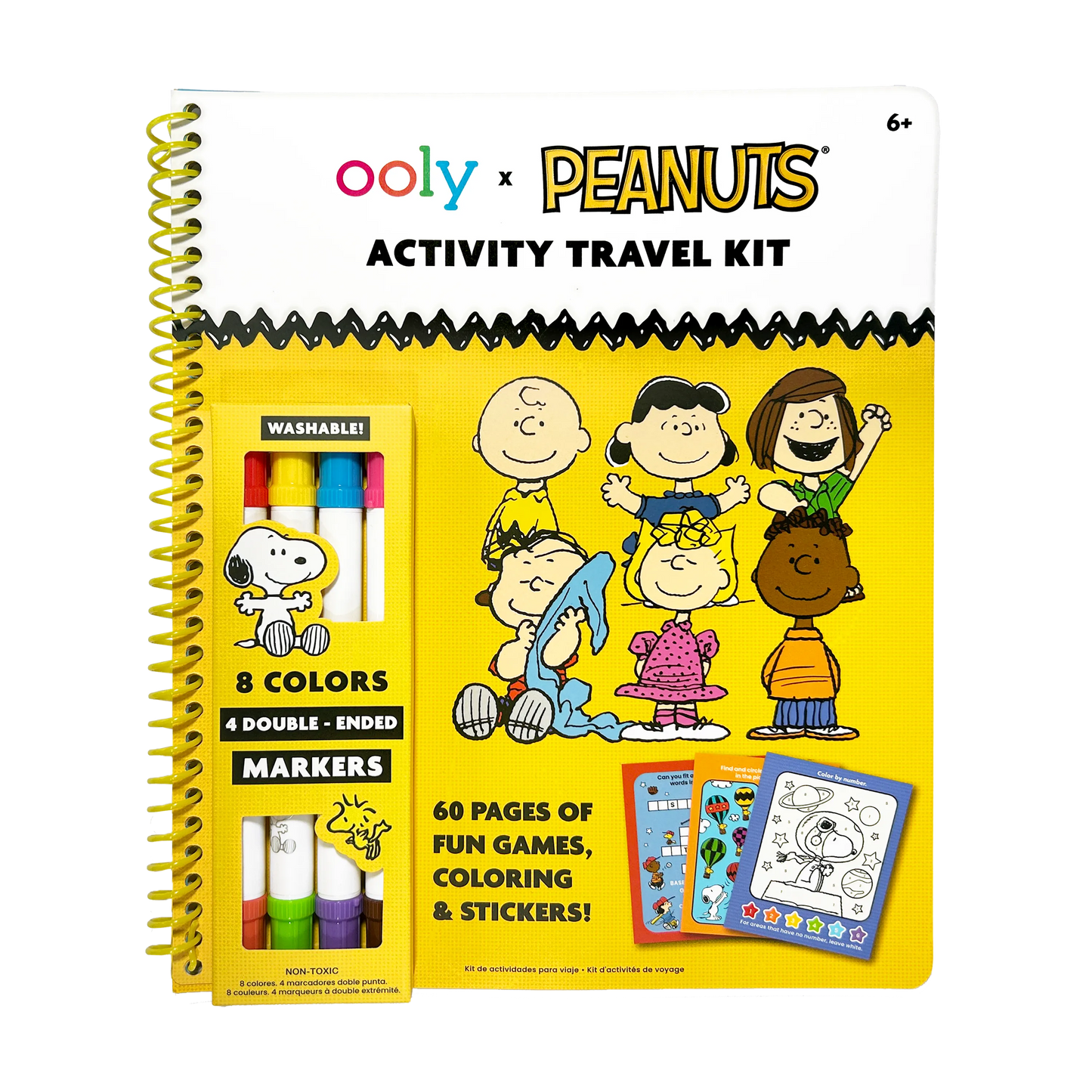 Peanuts Activity Travel Kit & 4 Double-Ended Markers