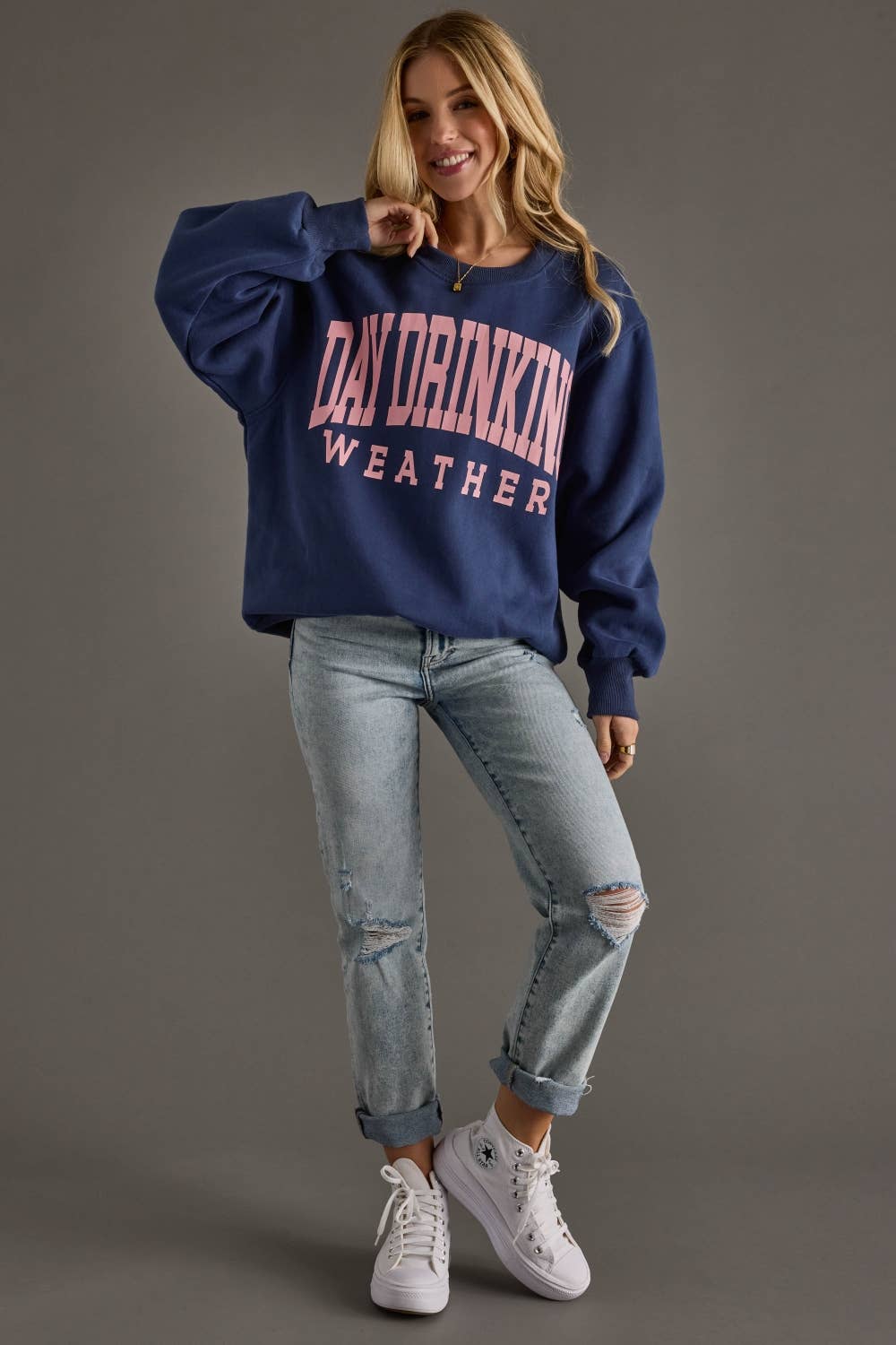 Blue Day Drinking Weather Sweatshirt
