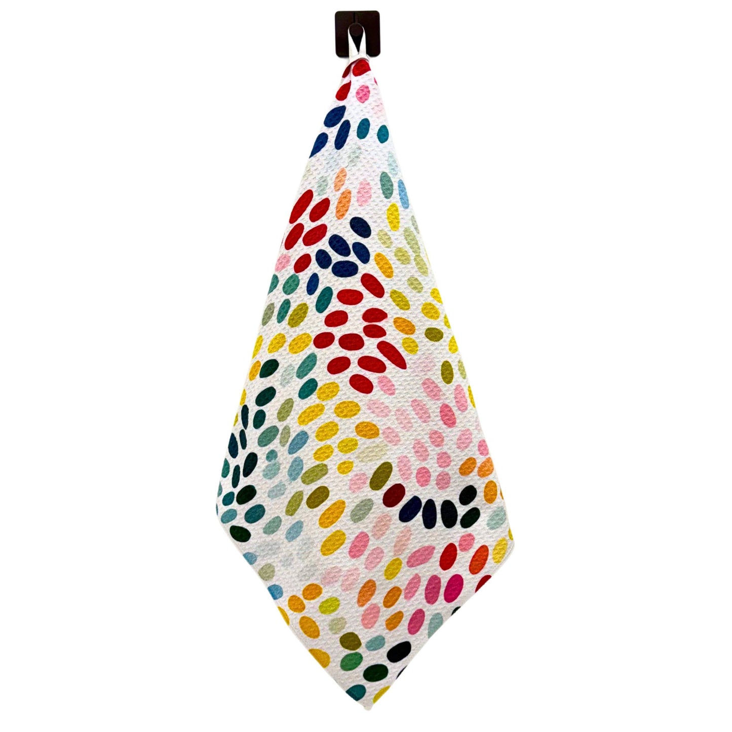Color Swirls Motif Waffle Kitchen Tea Towels