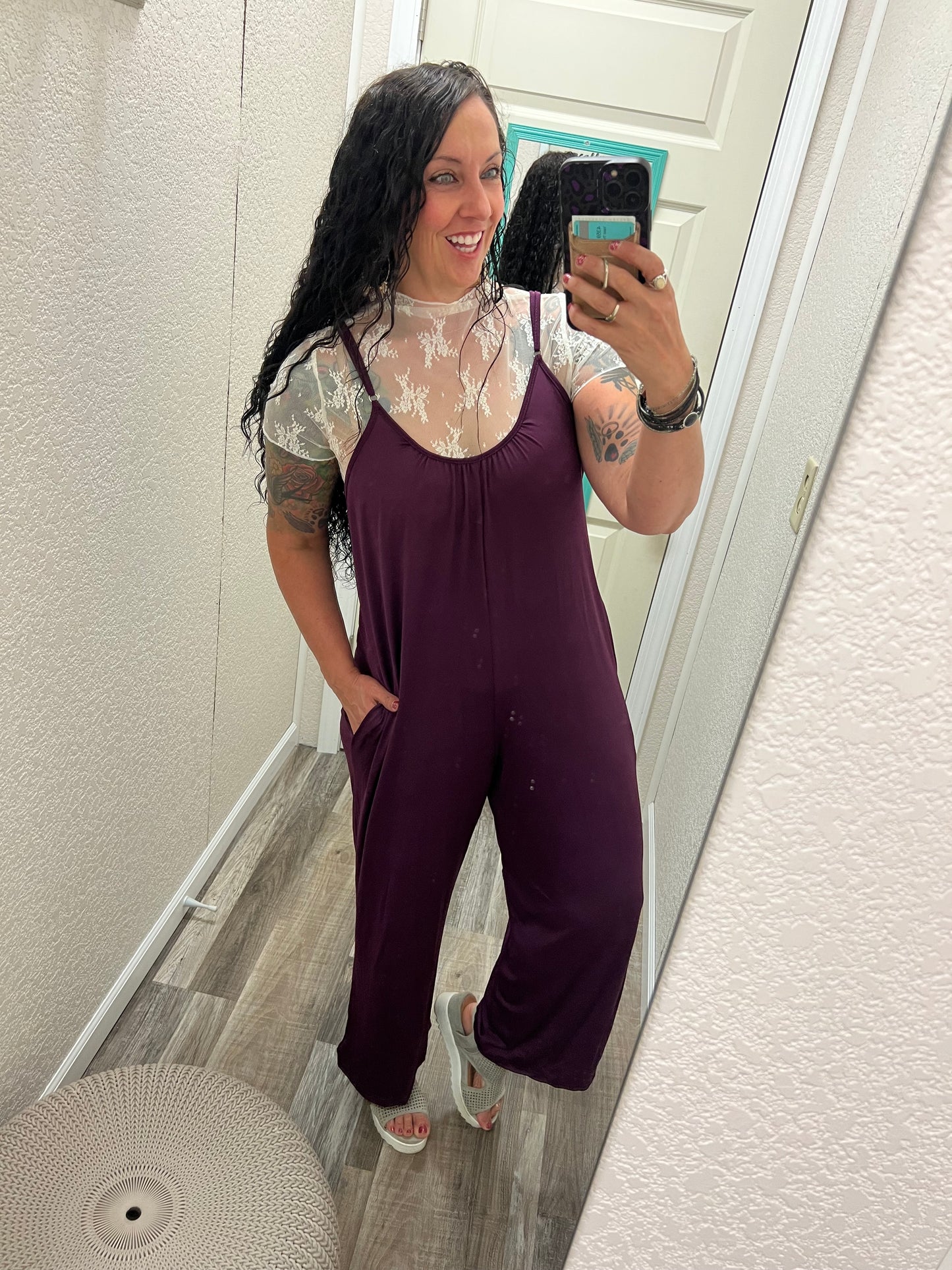 Danica - Purple - Sleeveless Jumpsuit