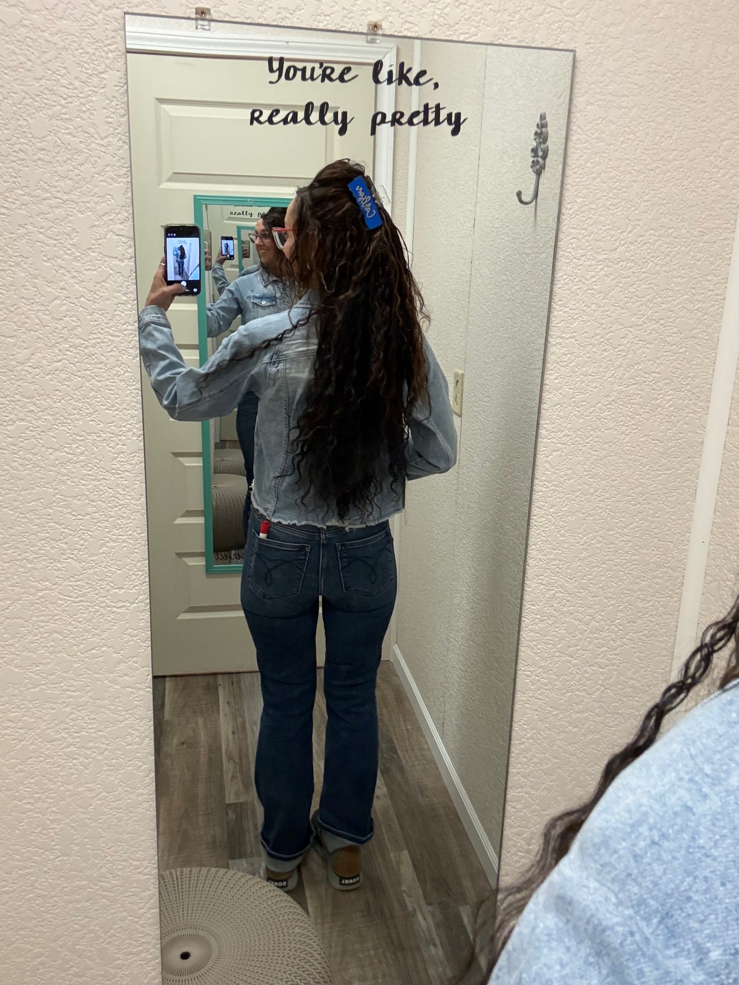 Rita Raw Hem Jean Jacket