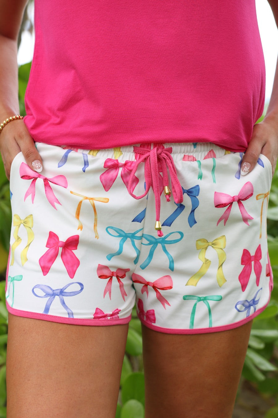 PREORDER- Midnight Bow Neon Pastel Everyday Shorts