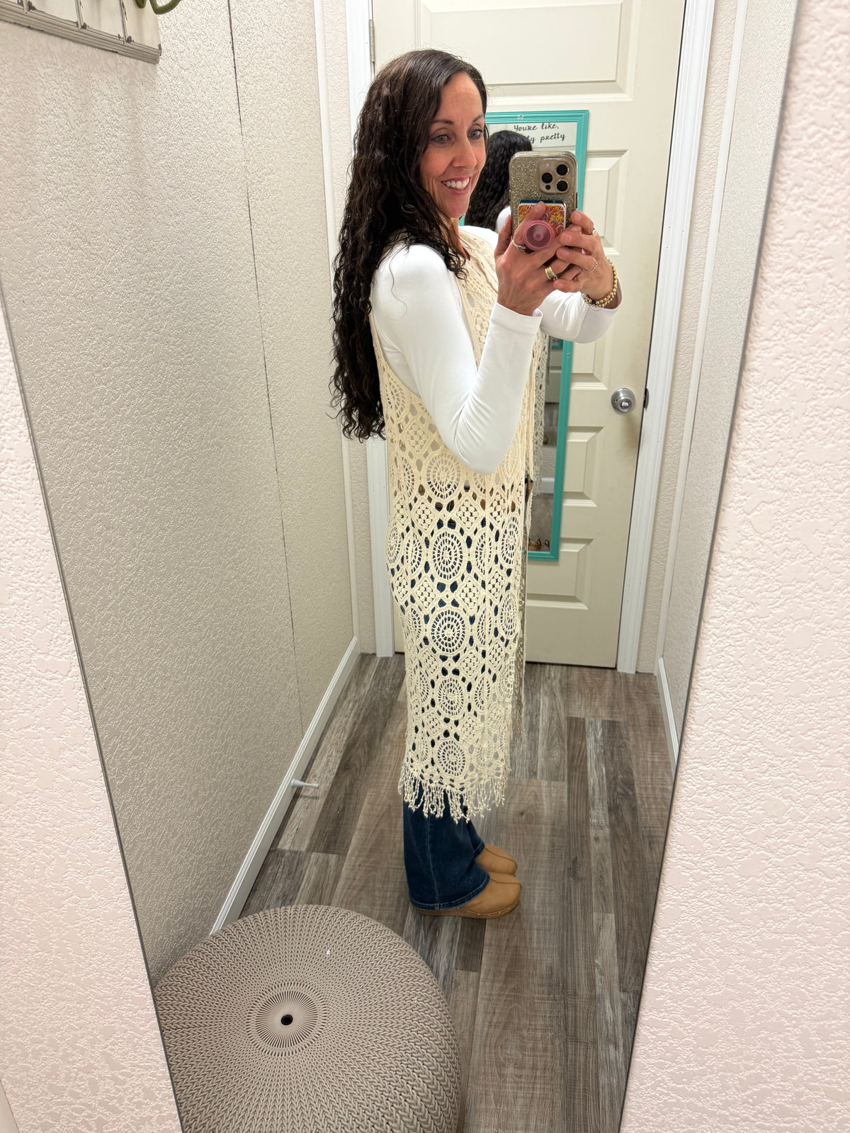 Nashville CROCHET VEST WITH BUTTONS
