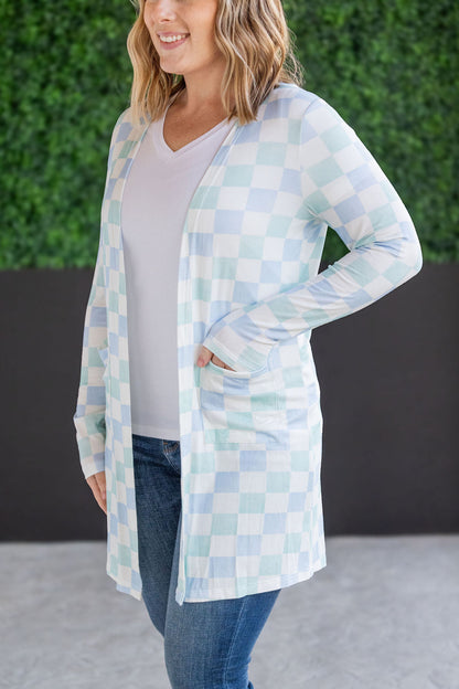 IN STOCK Classic Cardigan - Blue and Mint Checker MM EXCLUSIVE