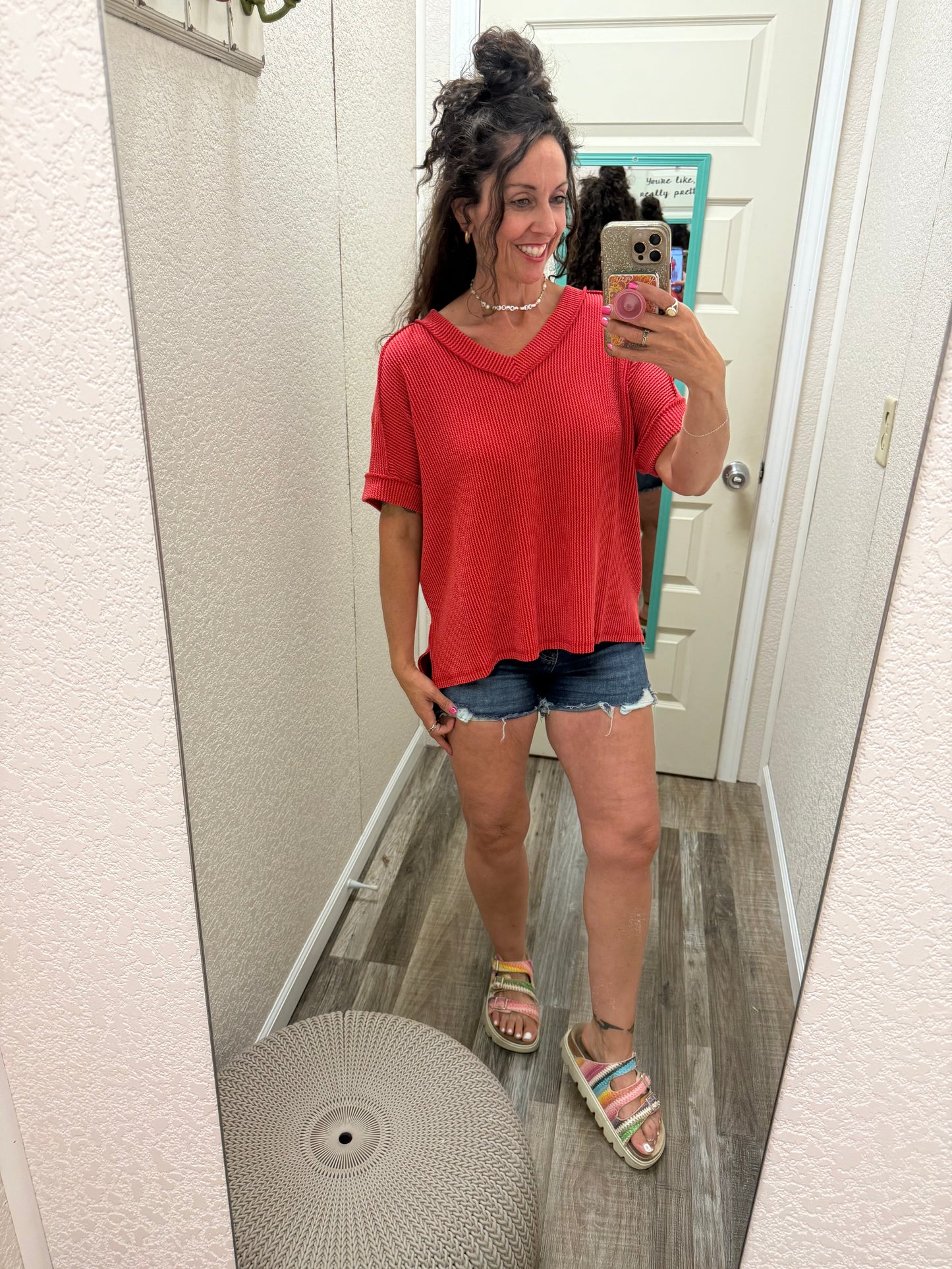 Courtney Corded V neck
