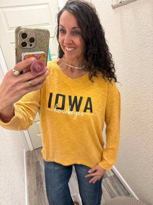 Iowa Hawkeyes Bailey V neck Game Day Tunic