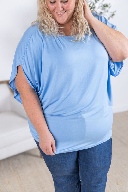 IN STOCK Darcy Dolman Top - Sky Blue