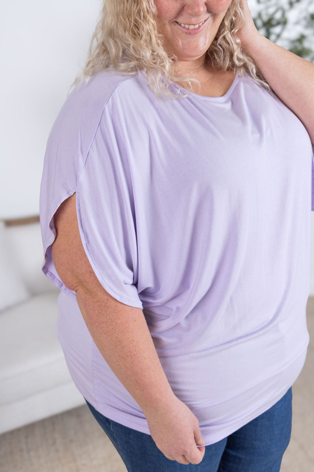 IN STOCK Darcy Dolman Top - Lavender