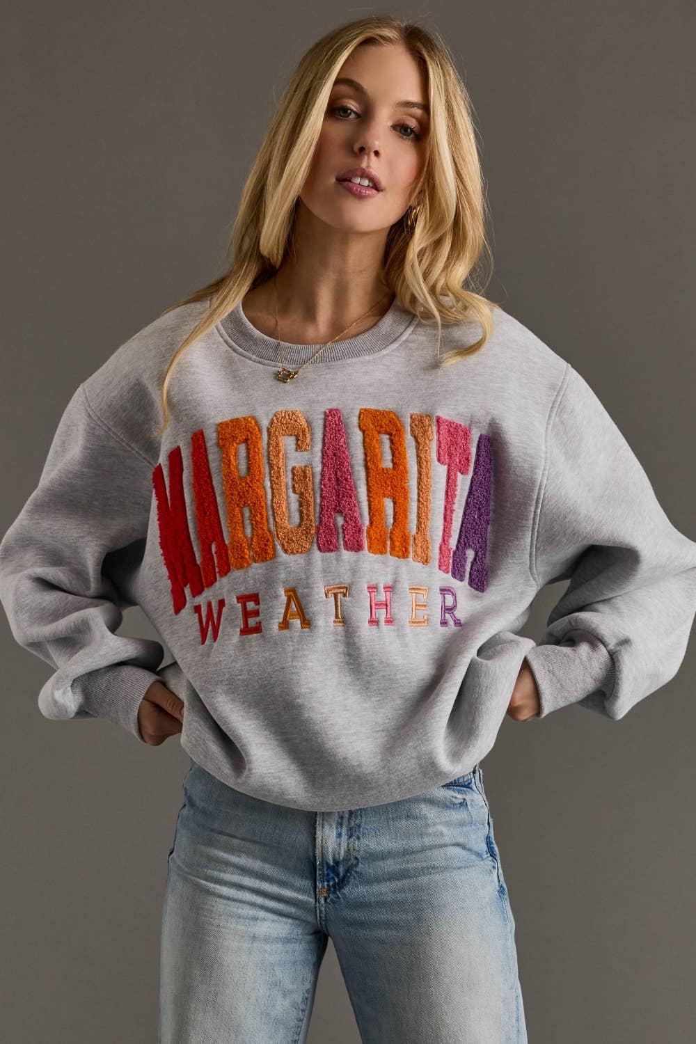 Margarita Weather Embroidered Sweatshirt