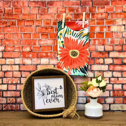 Tropical Summer Flowers Kitchen Waffle Towels - Home Decor