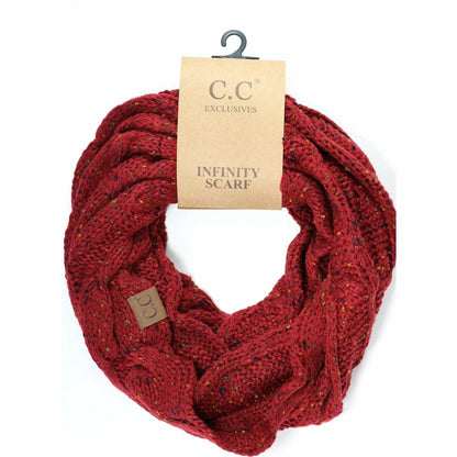 Oatmeal Flecked CC Infinity Scarf: