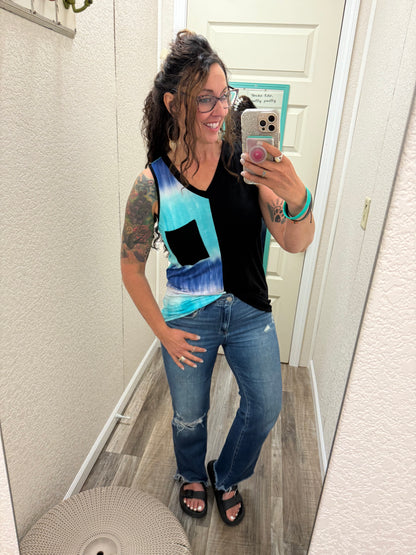 Ocean Breeze Color Block Tank Top