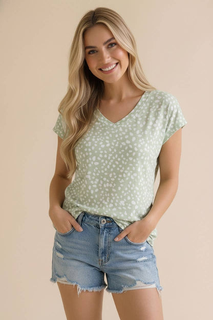 Vienna V-Neck Cap Sleeve