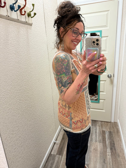Cayla Henley Patchwork Tank