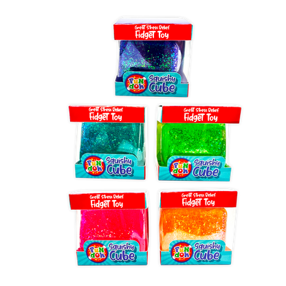 Squish & Squeeze Sparkle Cube Fidget Toy