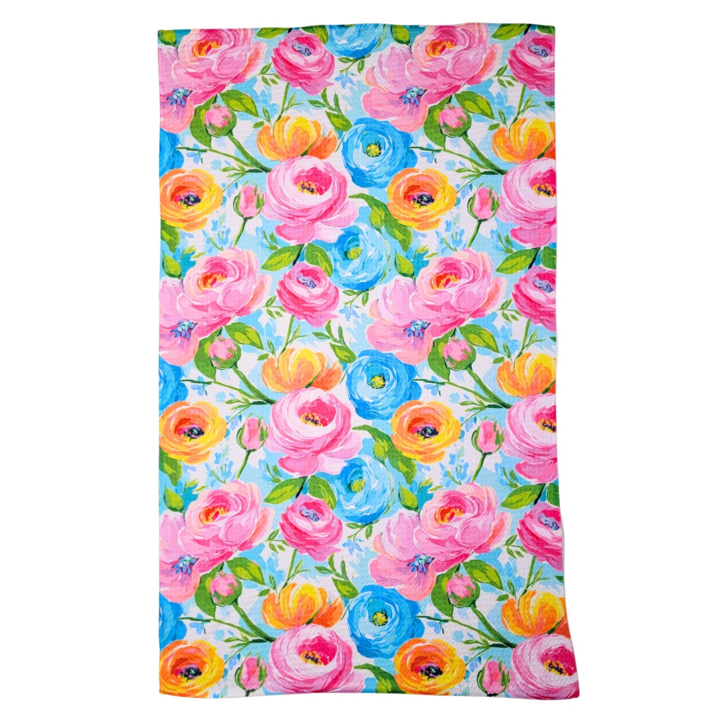 Spring Tulips Kitchen Waffle Towels - Mothers Day Gifts