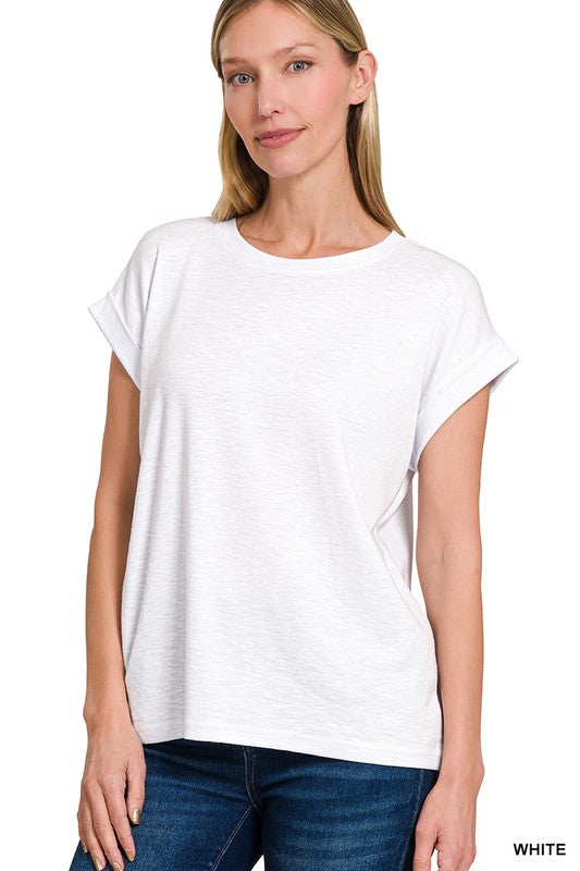 Rae Cuffed Sleeve Top