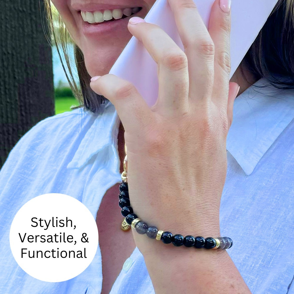 Clip & Go Beaded Crossbody Phone Holder