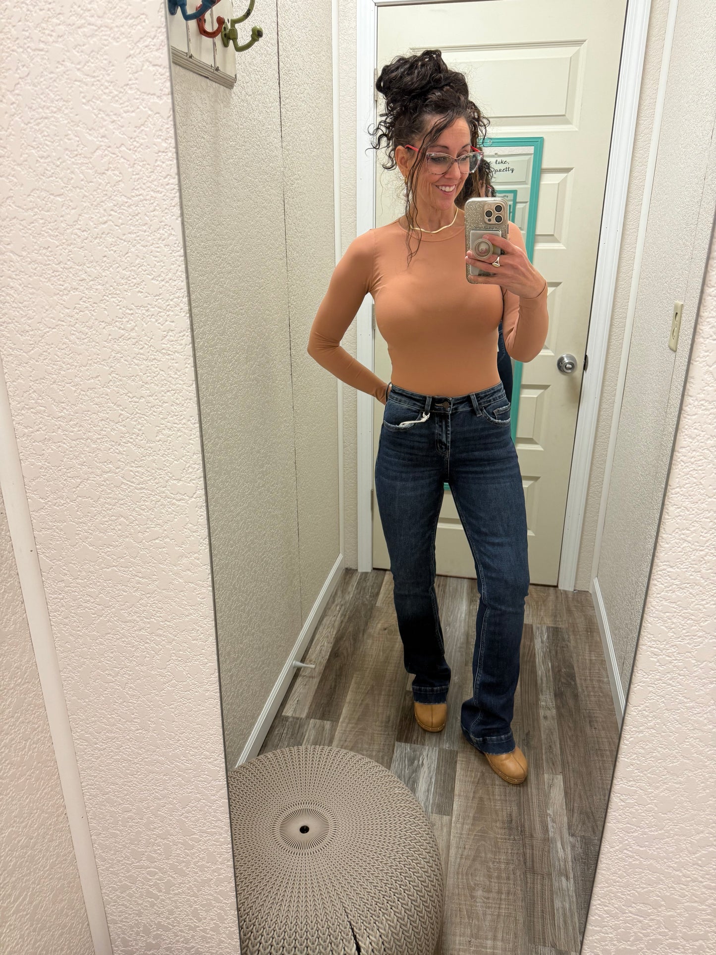 Sustainability High Rise Trouser Hem Bootcut Vervet Jeans