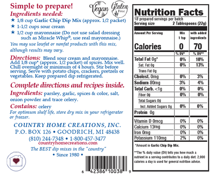 Garlic Chip Dip Mix