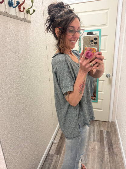 Melanie Vneck Top