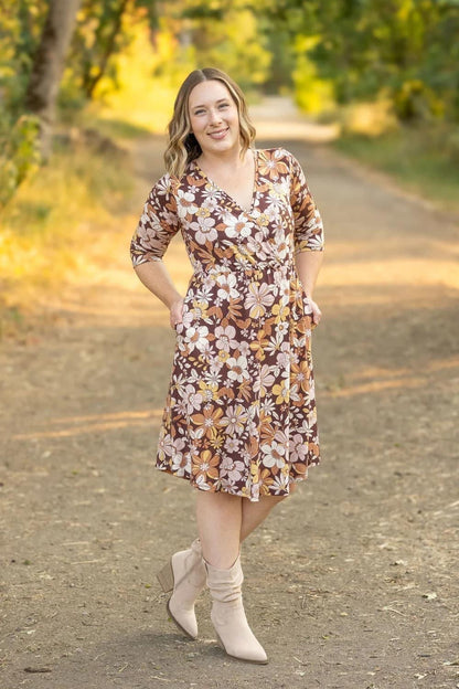 Misty Dress - Mocha Floral