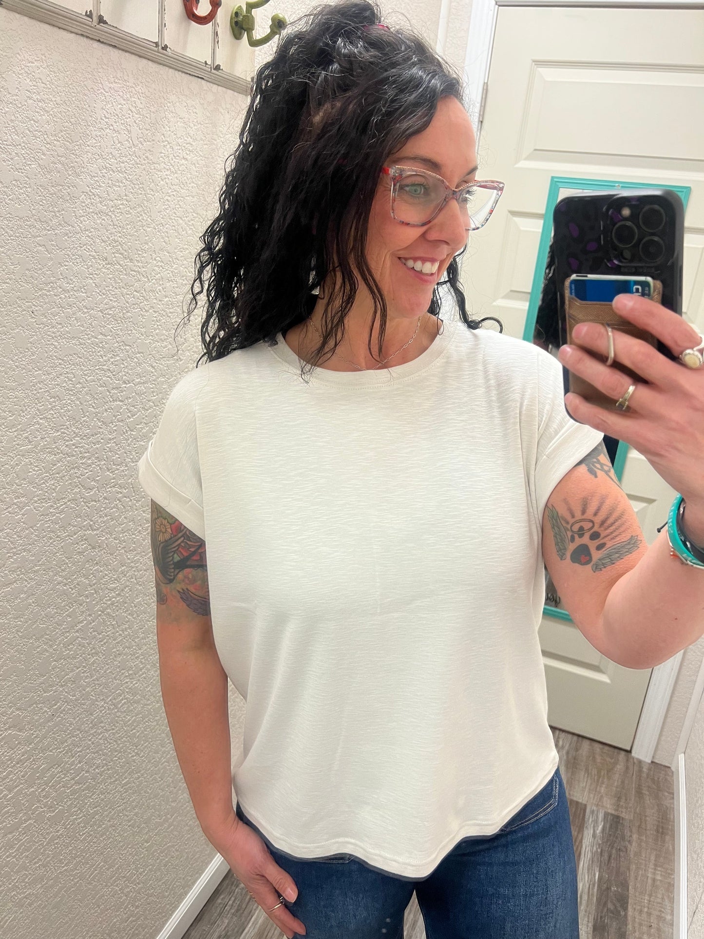 Rae Cuffed Sleeve Top