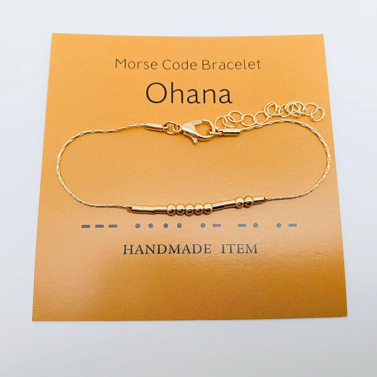 BAD ASS Handmade Golden Morse Code Bracelet: