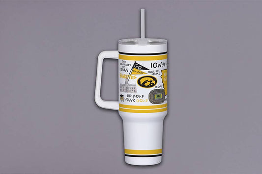 Iowa Flip 40oz Tumbler with Handle