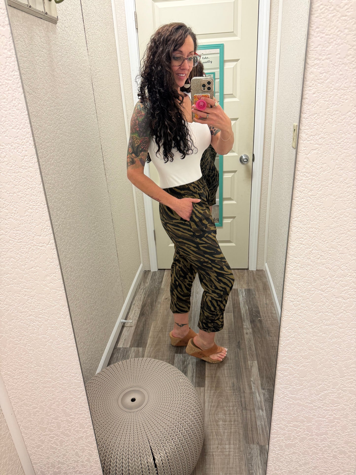 Swishie Swooshie Capris With Side Ruching