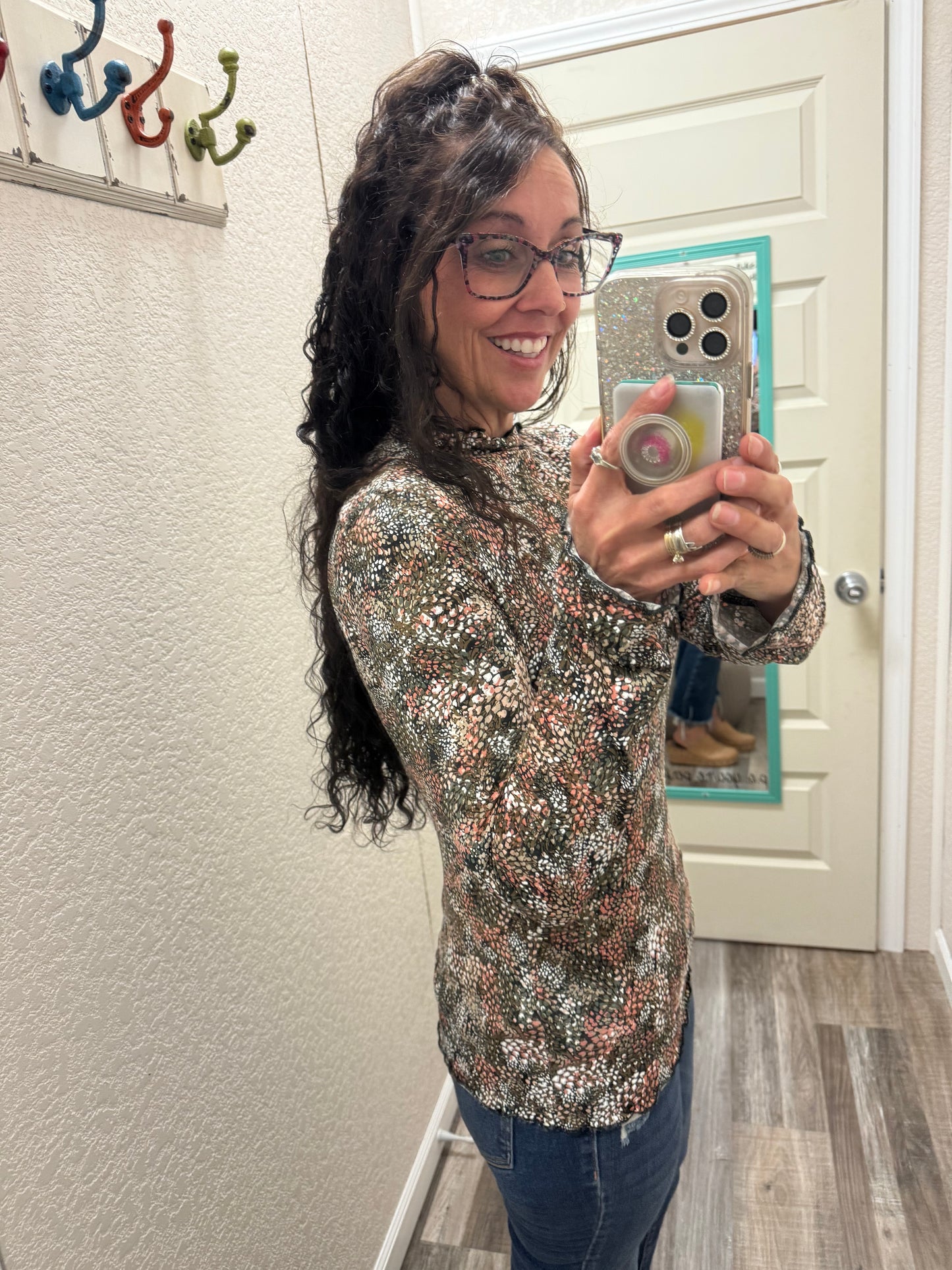 Flora Floral Mesh Top