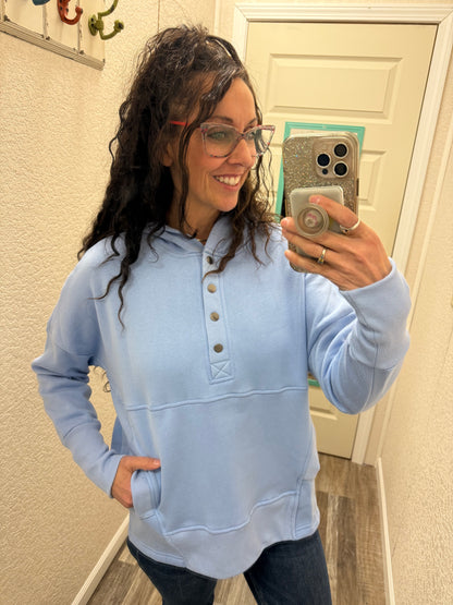 Addie Snap Front Fleece Hoodie