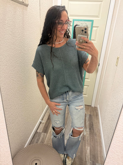 Shayla Short Sleeve Sweater Top