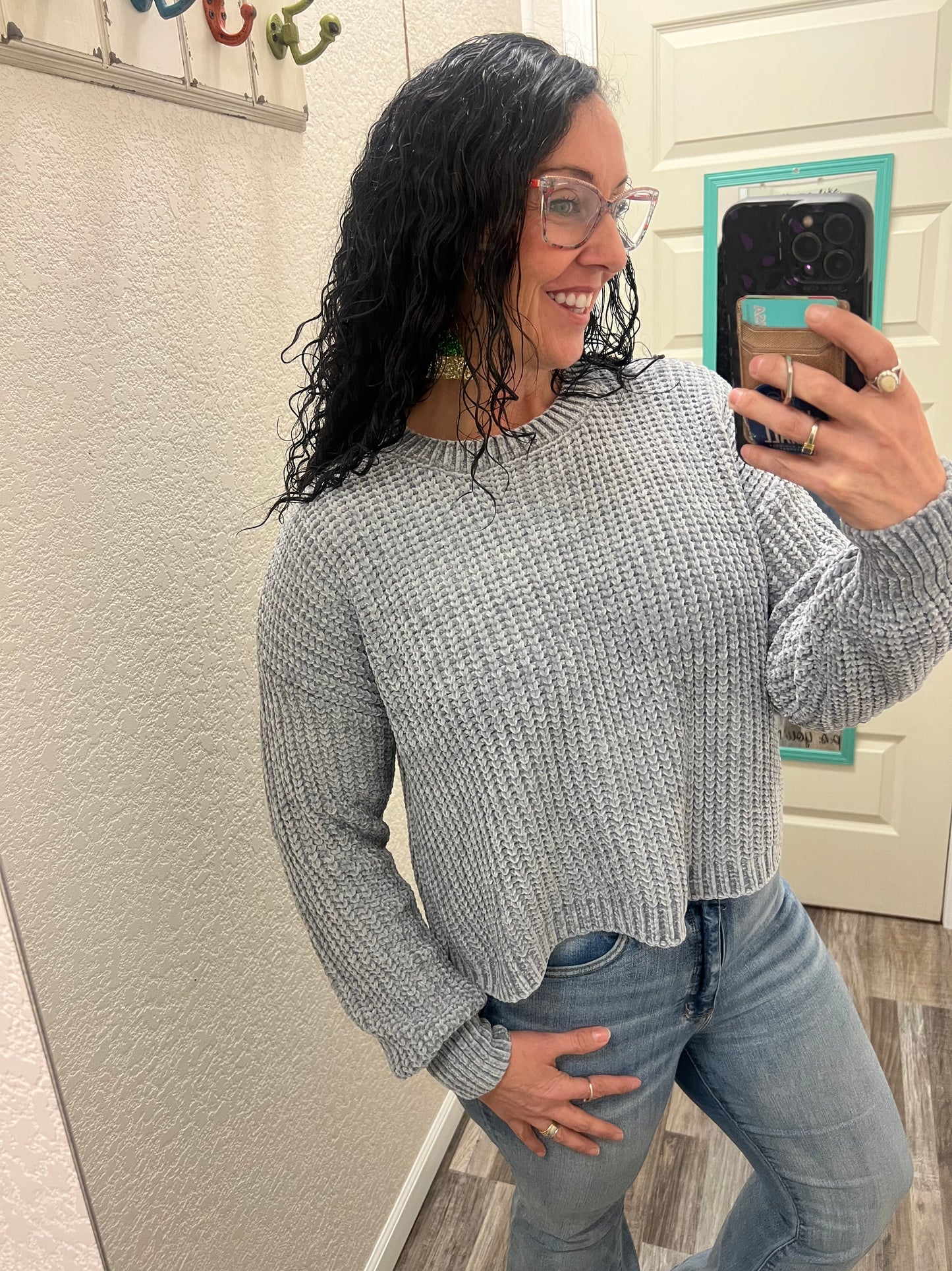 Madison Chenille Cropped Sweater