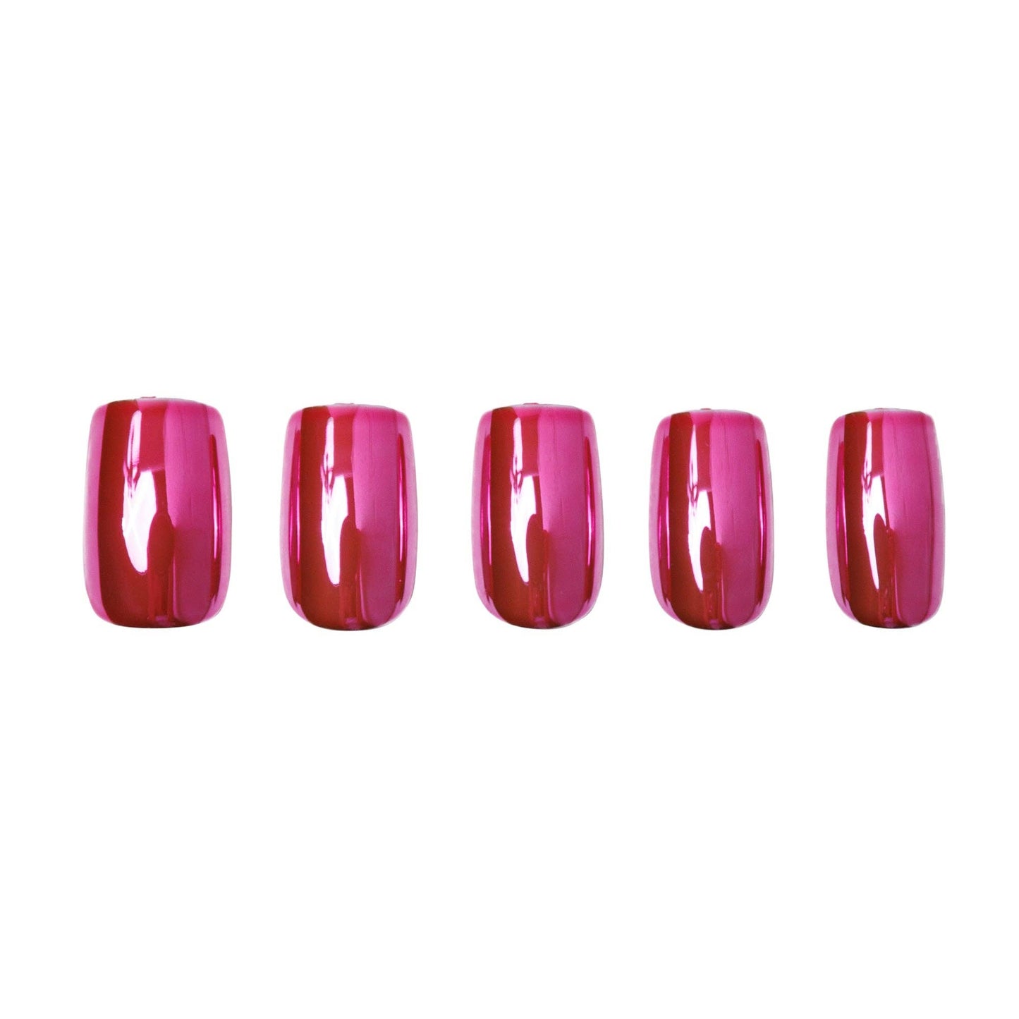 Pink Alloy Press-On Nails