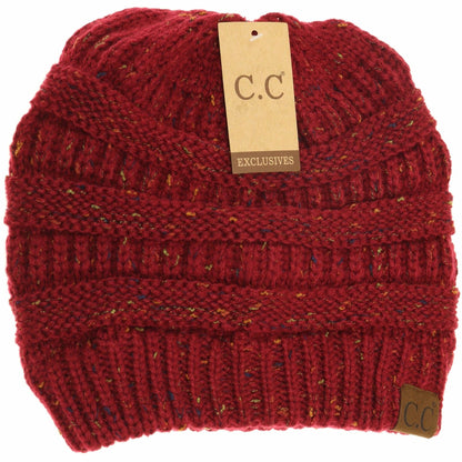 Brown Flecked CC Beanies: