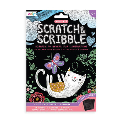 Cutie Cats Scratch & Scribble: Mini Kit - (7 PC Set)
