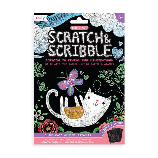 Cutie Cats Scratch & Scribble: Mini Kit - (7 PC Set)