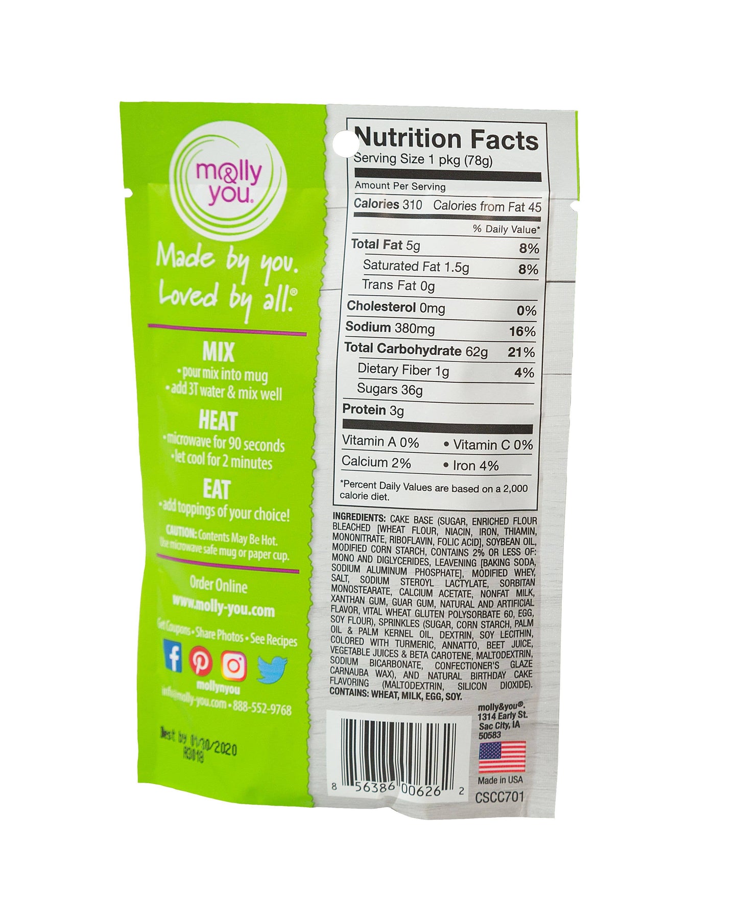 Celebration Cake Microwave Single