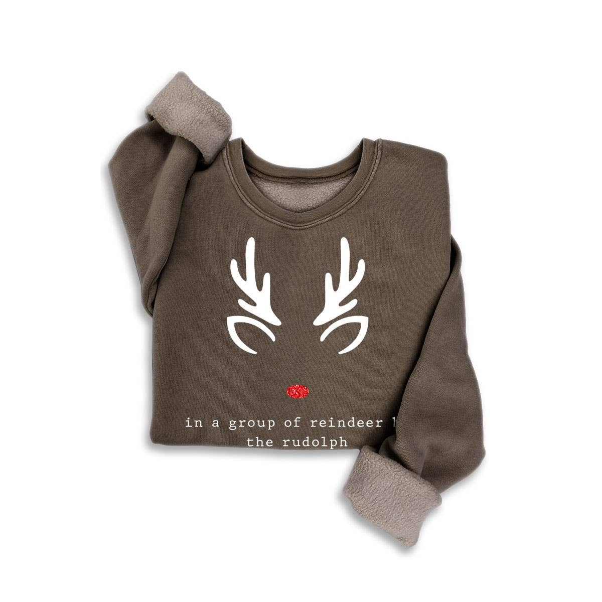 RUDOLPH GLITTER MINERAL SWEATSHIRTS: MINERAL BROWN