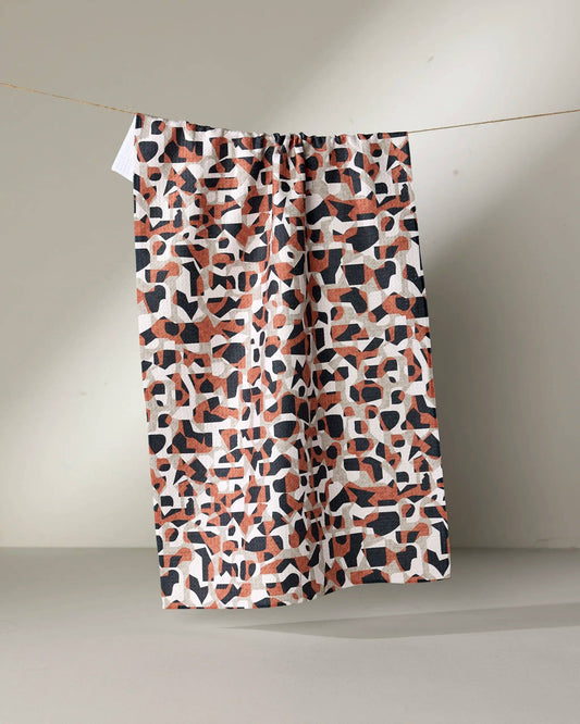 Geometric Leopard Tea Towel