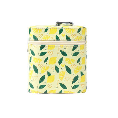 Ladies Large Lemon Makeup Train Case