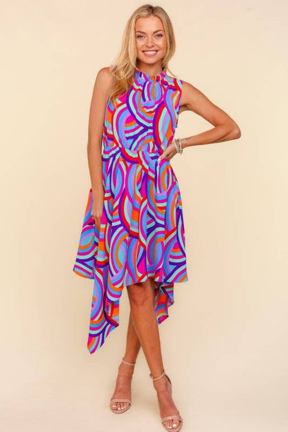 Happi Mock Neck Sleeveless Dress
