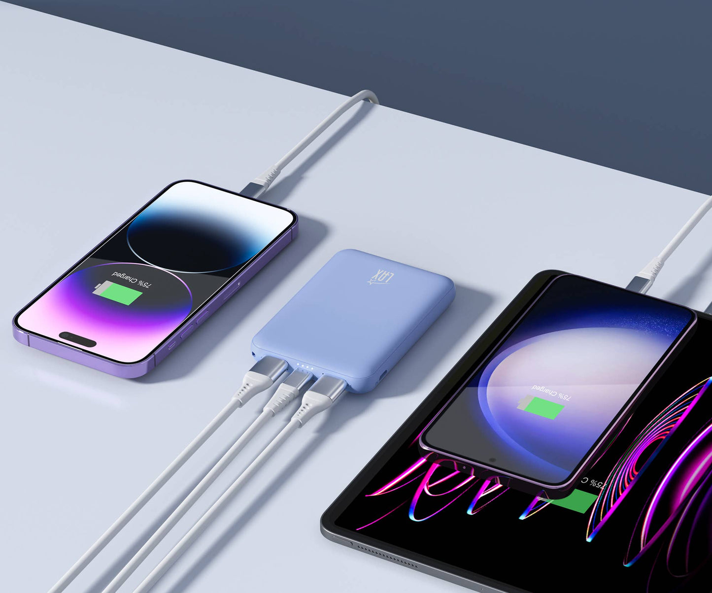 Blue Ultra-Slim & Portable 6600mah Power Bank-